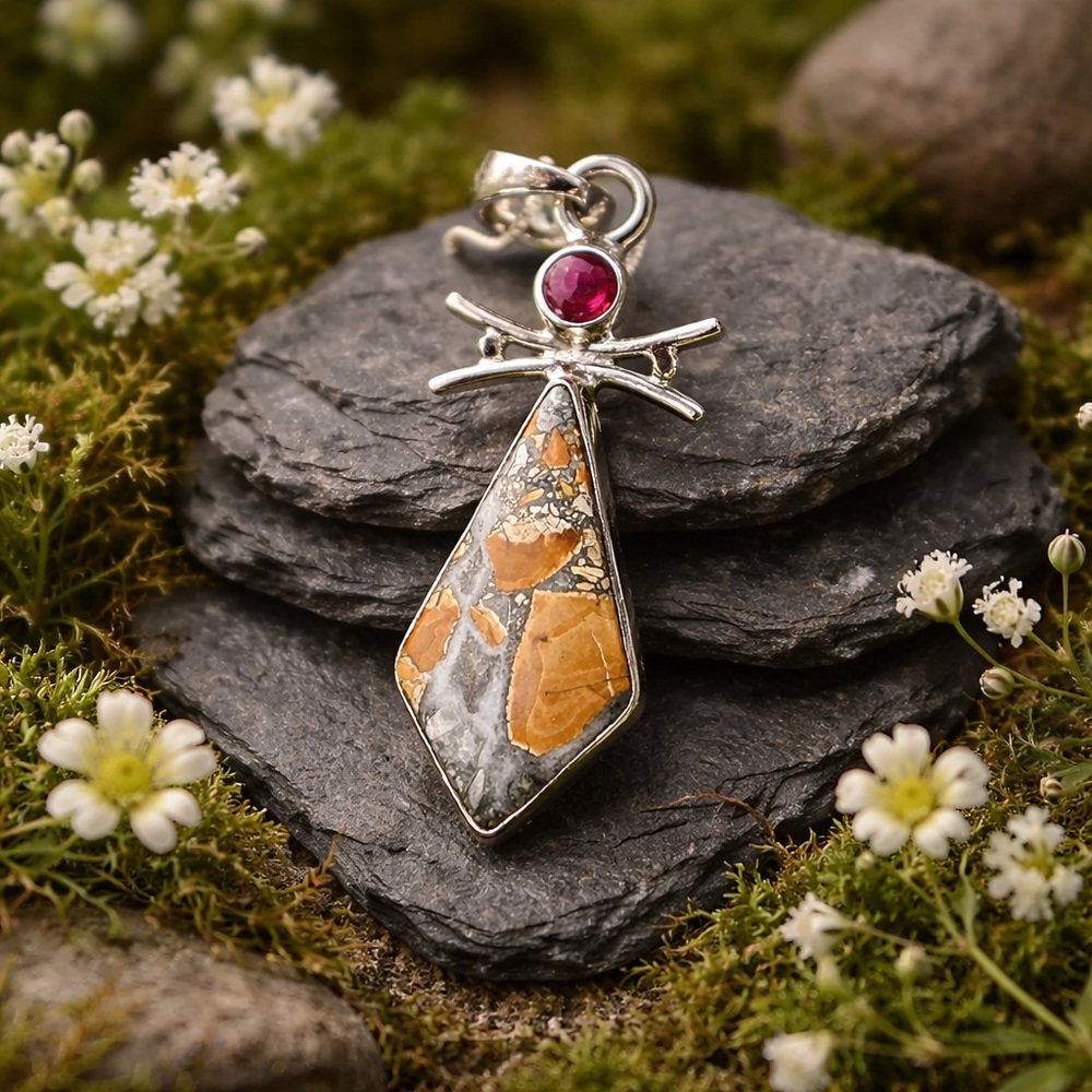 Maligano Jasper & Garnet Necklace - Picture 1 of 9